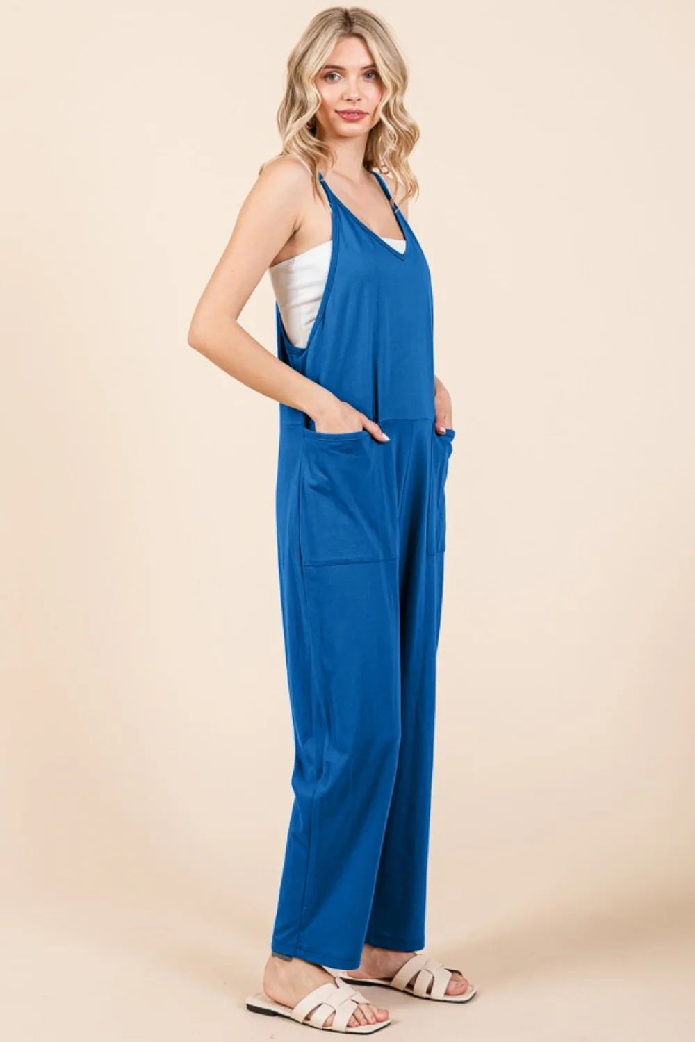 Culture Code Full Size Sleeveless Jumpsuit with Pockets - Image 3