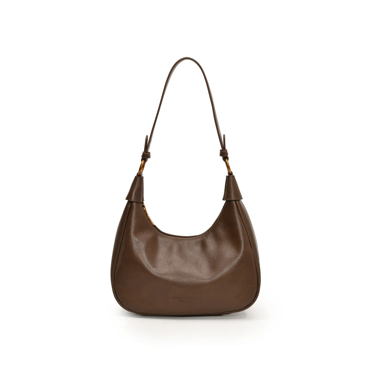 Curved Leather Shoulder Bag - Image 5