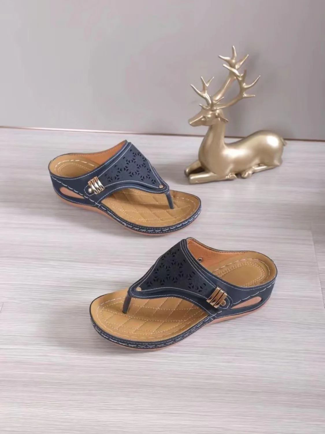 Cutout Toe Post PVC Sandals - Image 6
