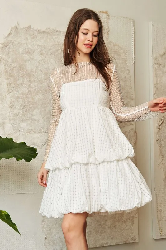 Davi & Dani Checker Print Side Pockets Textured Mini Dress - Image 2