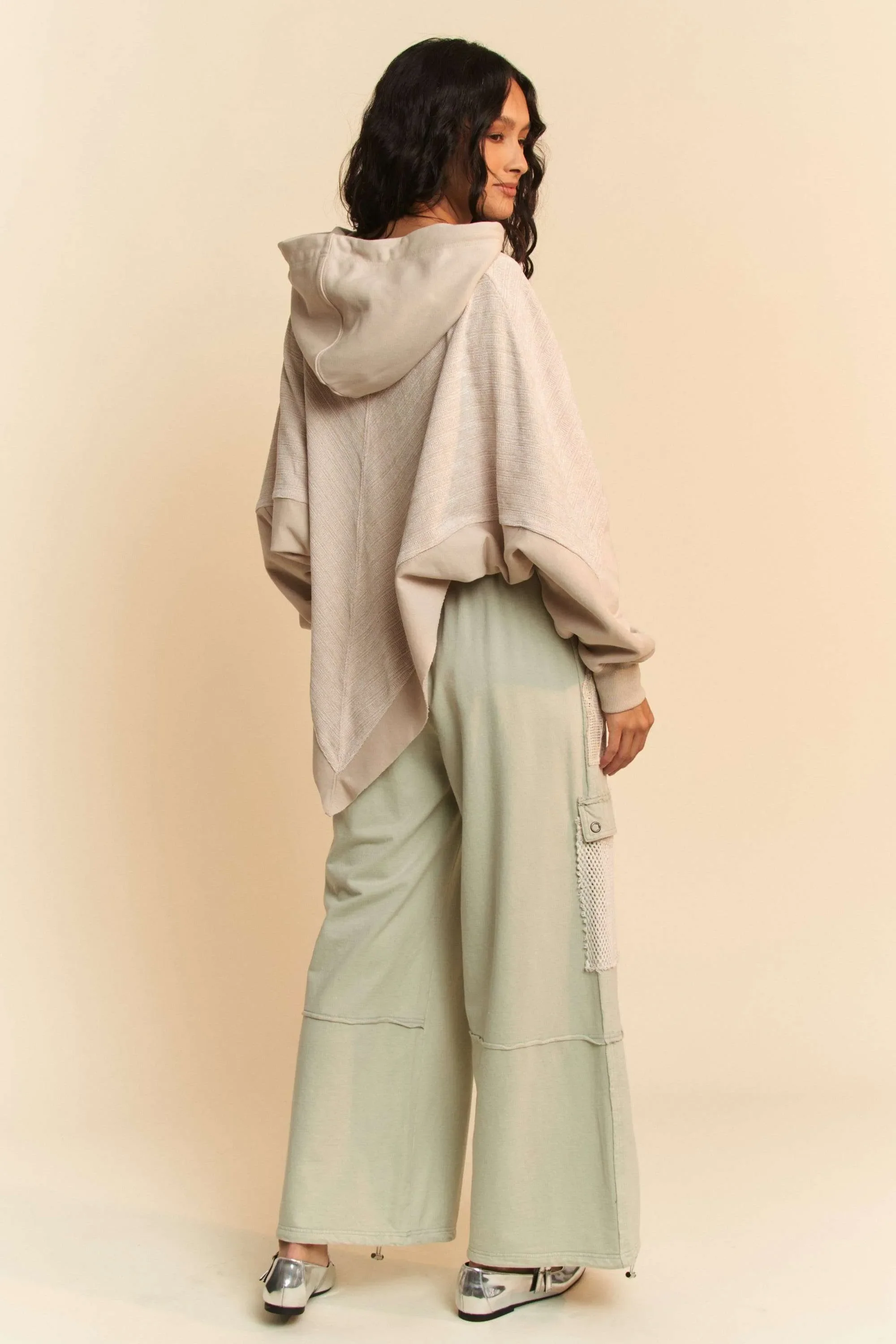 Davi & Dani Lace Patchwork Bottom Opening Adjustable Pants - Image 7