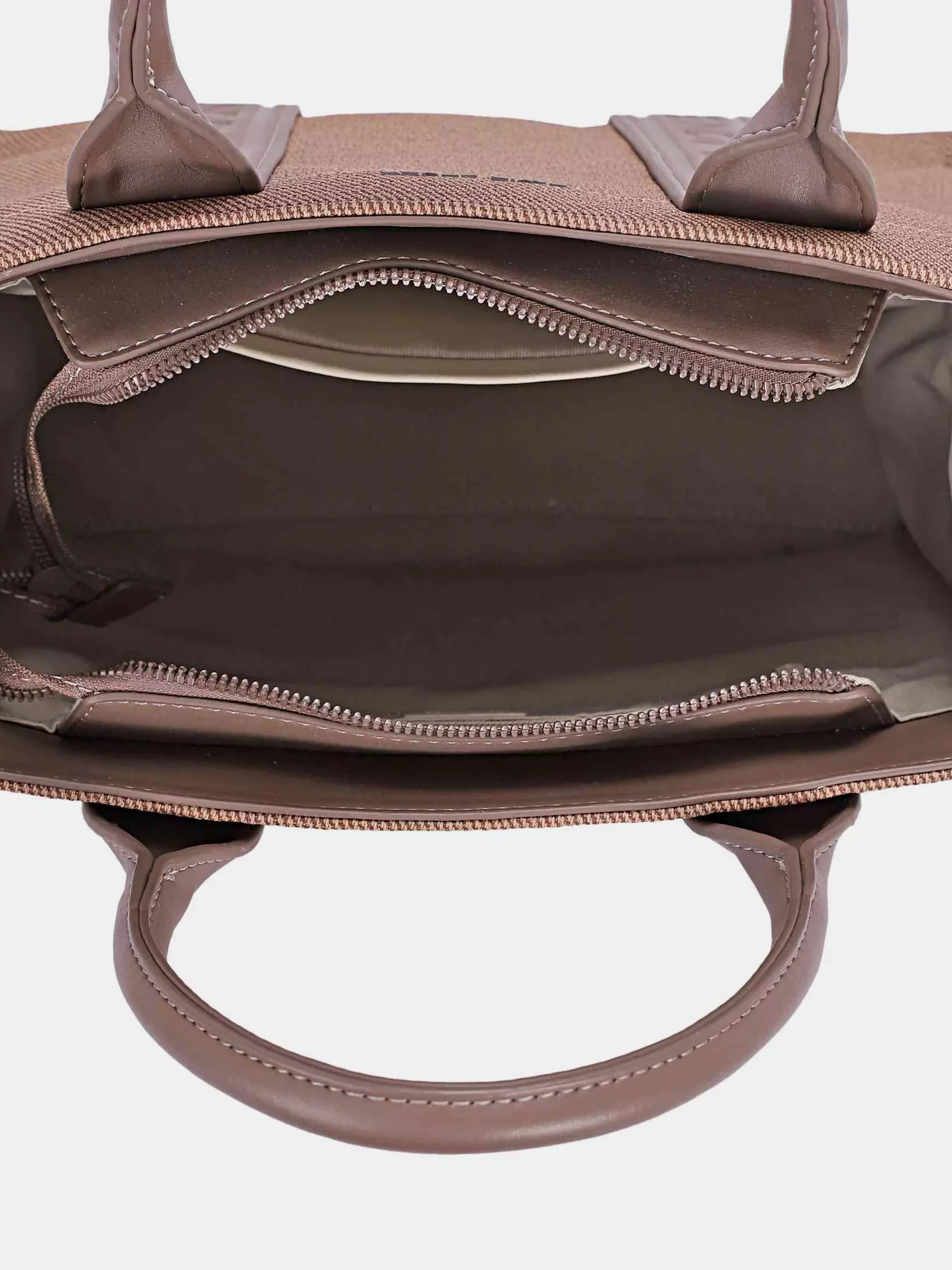 David Jones Canvas Tote Handbag with Contrast Leather Handles - Image 2
