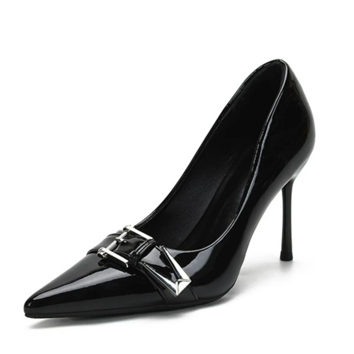 Decor Buckle Point Toe Stiletto Pumps