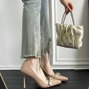 Decor Buckle Point Toe Stiletto Pumps - Image 2