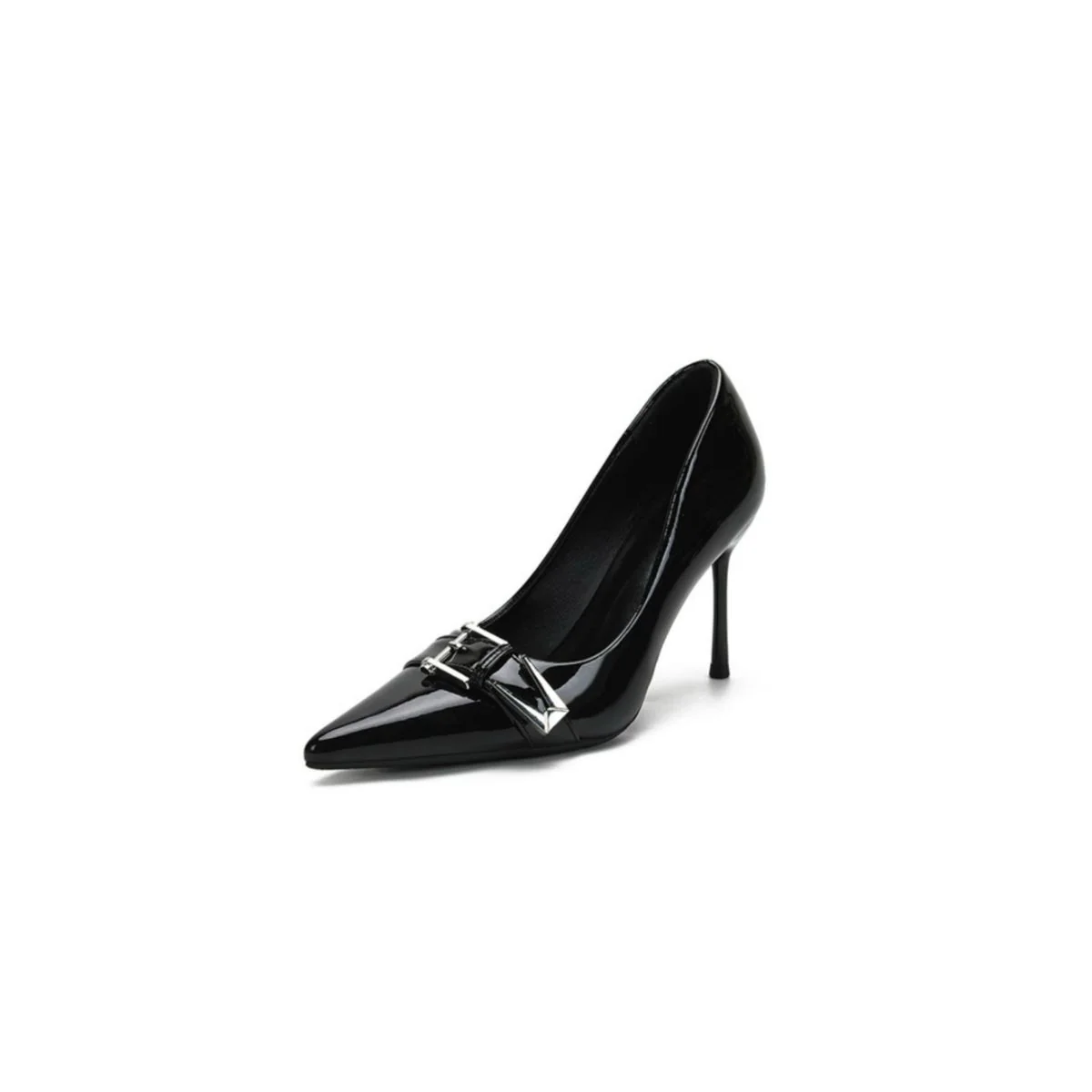 Decor Buckle Point Toe Stiletto Pumps - Image 5