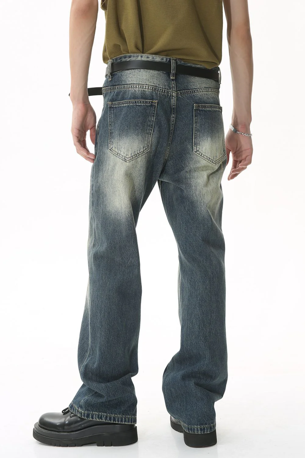 Decorative Seam Jeans with Pockets - Image 4
