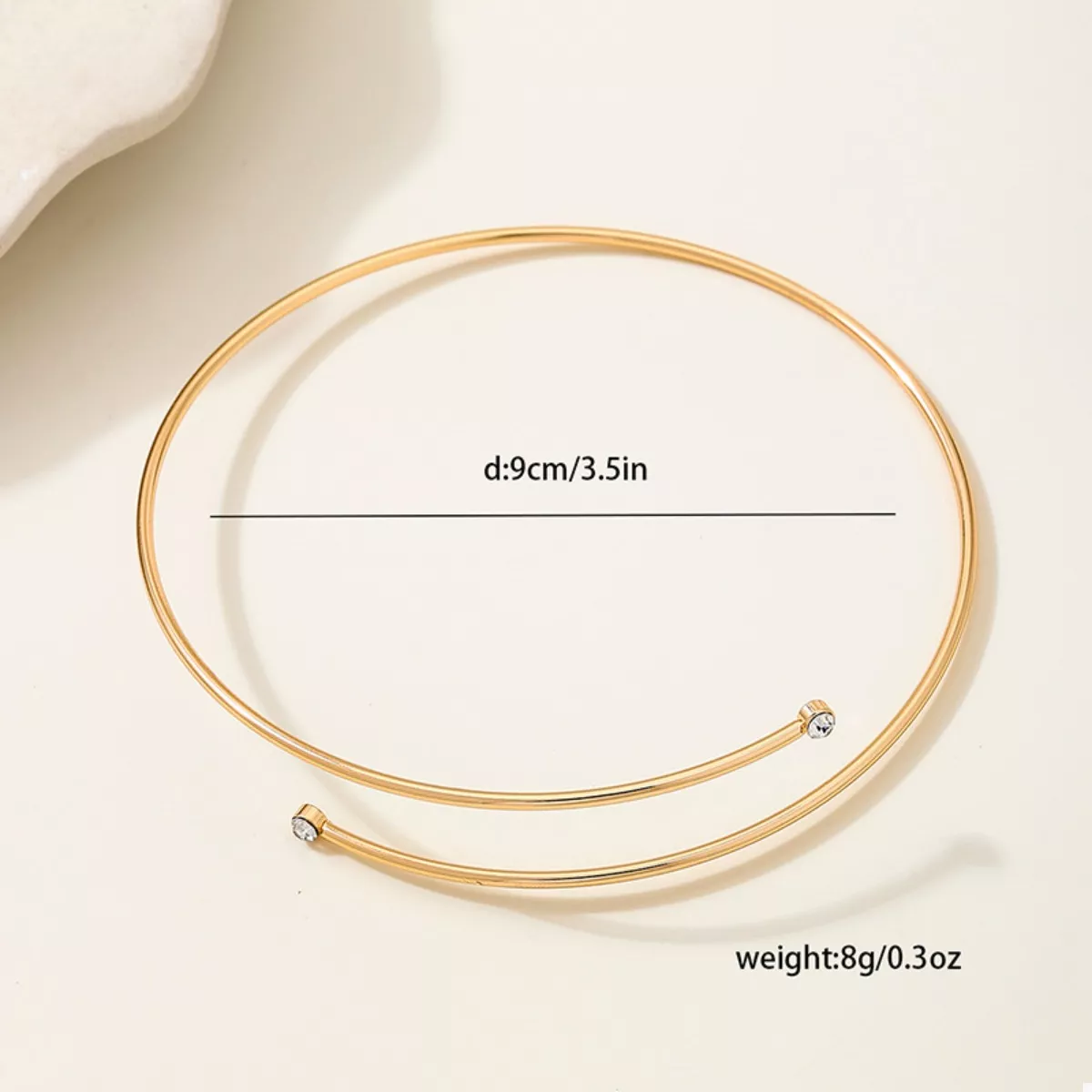 Delicate Gold Wire Upper Arm Bracelet - Image 5