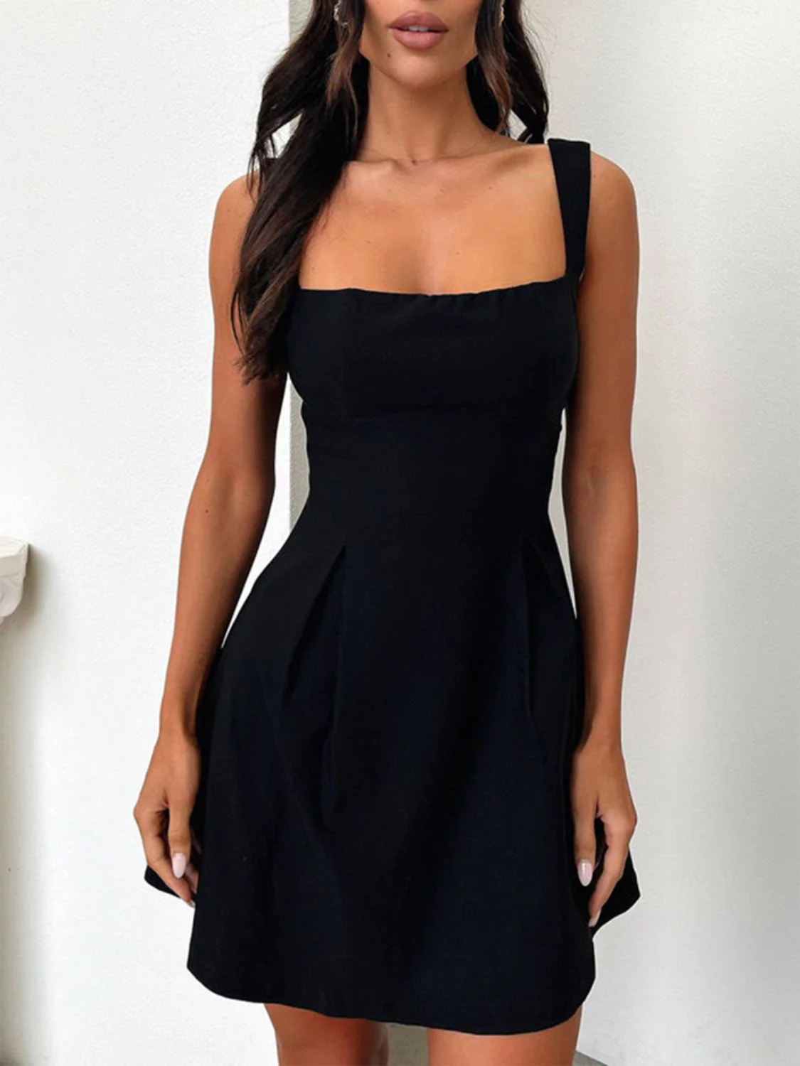 Devine Bow Back Square Neck Mini Dress - Image 7