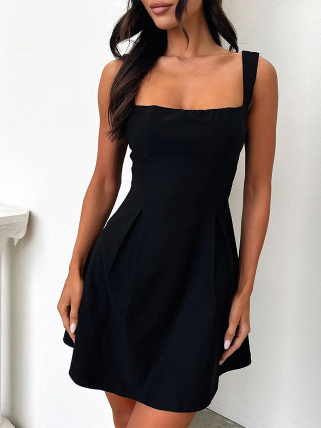 Devine Bow Back Square Neck Mini Dress - Image 9