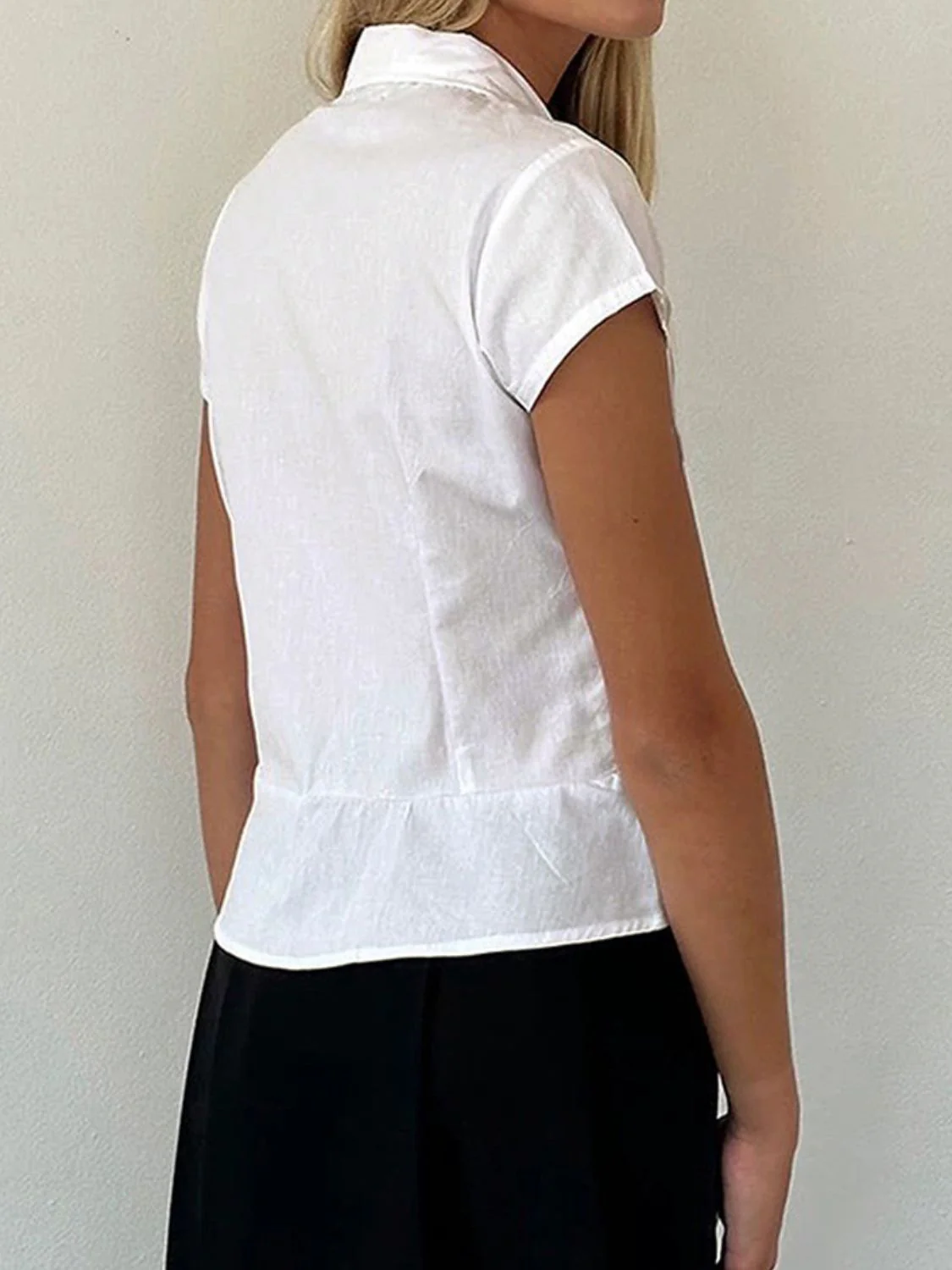 Devine Button Down Collared Neck Short Sleeve Shirt - Image 3