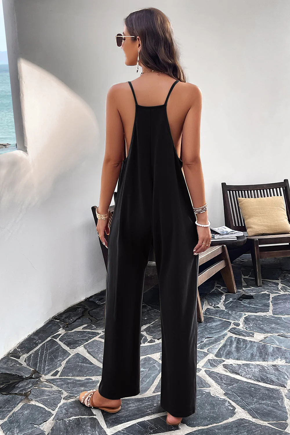 Devine Pocketed Spaghetti Strap Overalls - Image 2