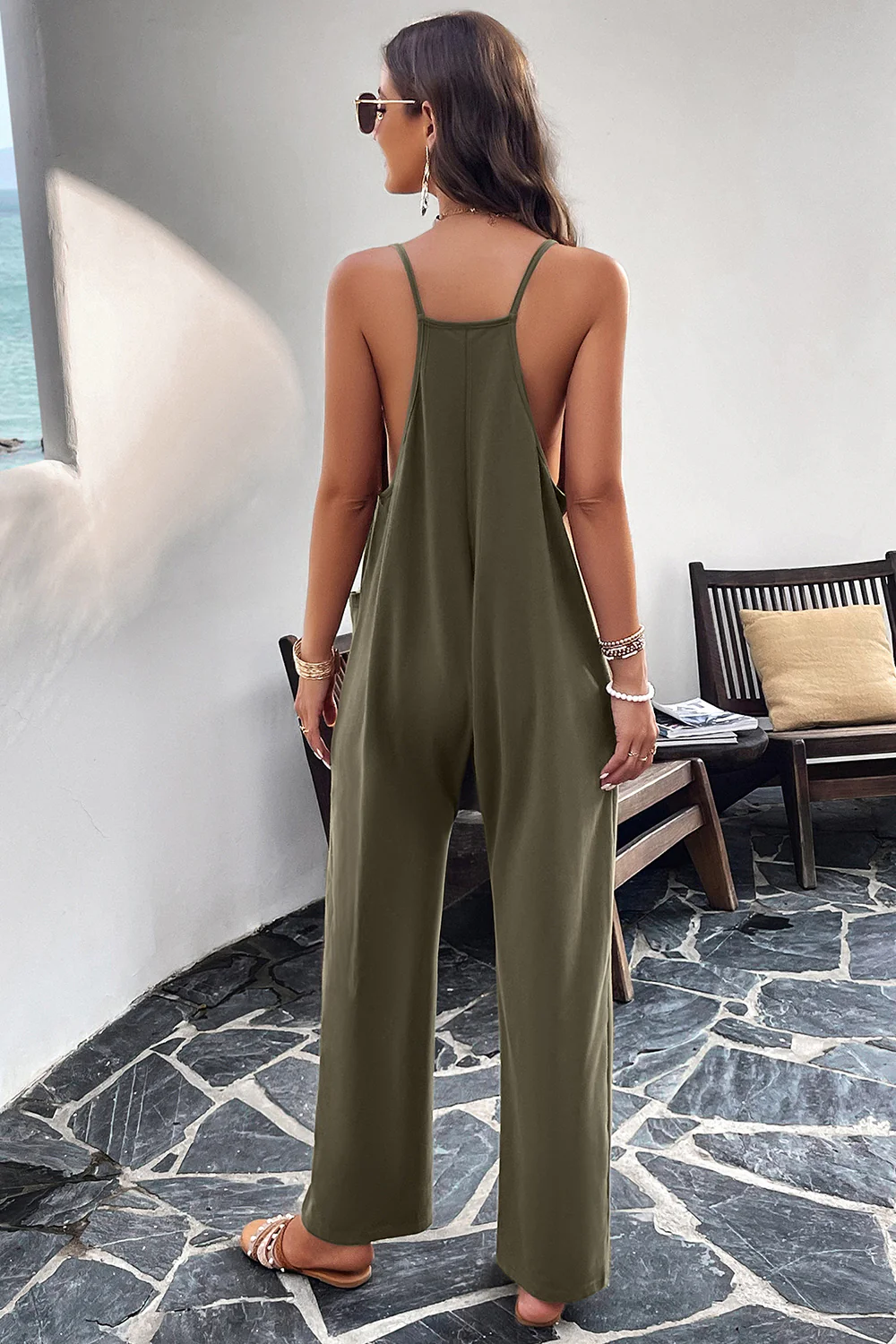 Devine Pocketed Spaghetti Strap Overalls - Image 20