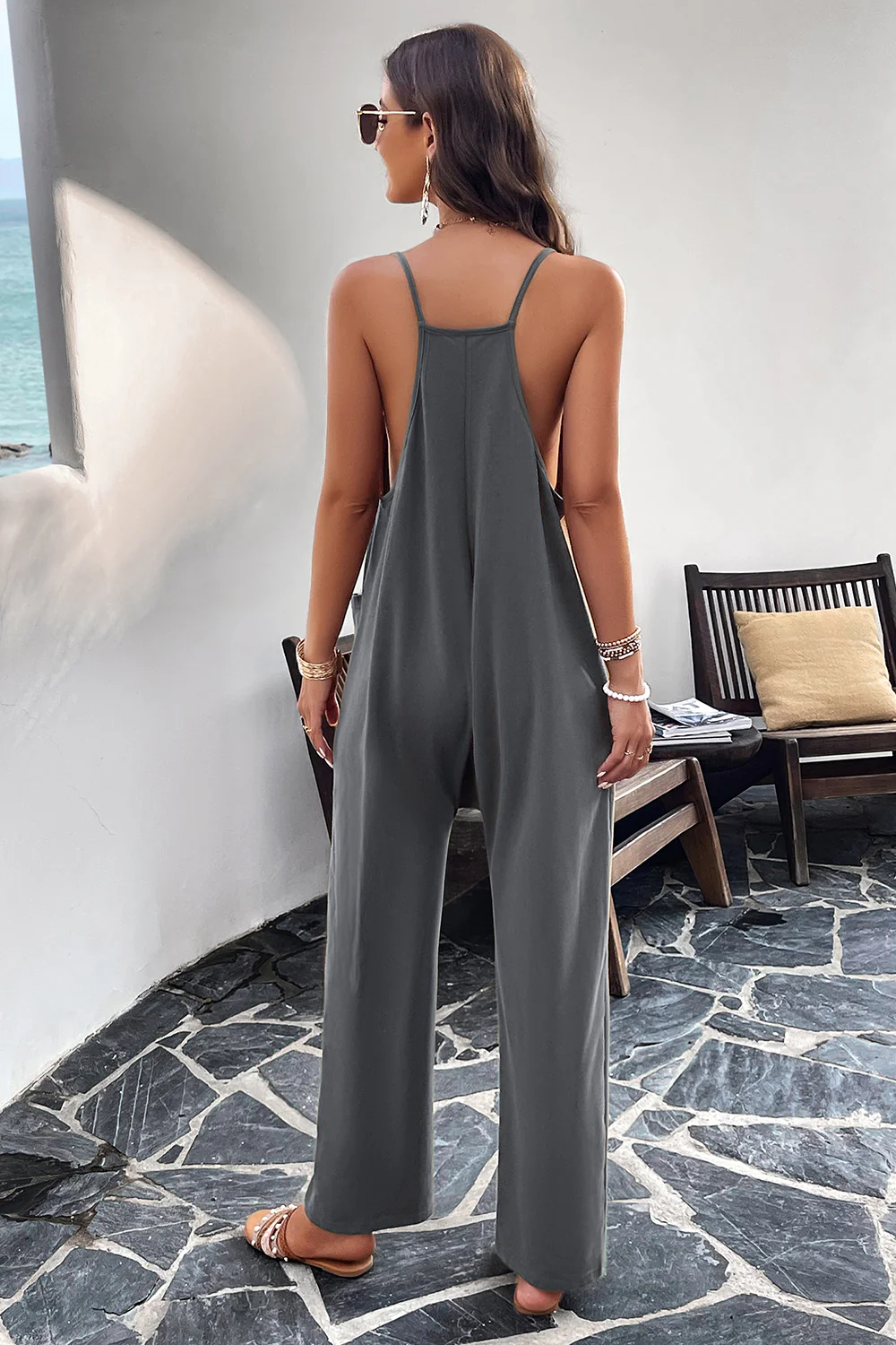 Devine Pocketed Spaghetti Strap Overalls - Image 27