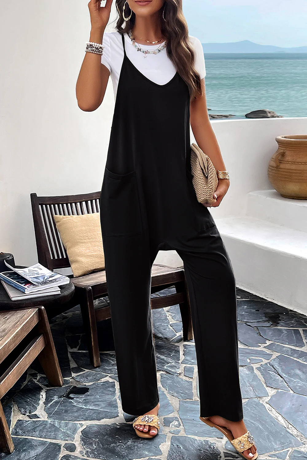 Devine Pocketed Spaghetti Strap Overalls - Image 5