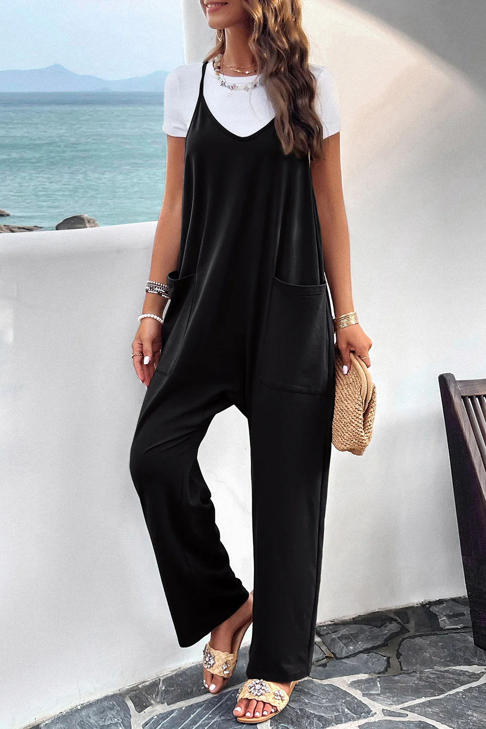 Devine Pocketed Spaghetti Strap Overalls - Image 6