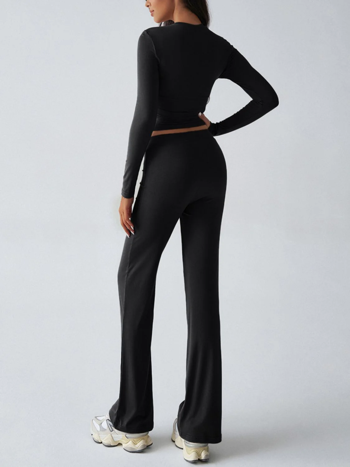 Devine Round Neck Long Sleeve Top and Drawstring Pants Set - Image 23
