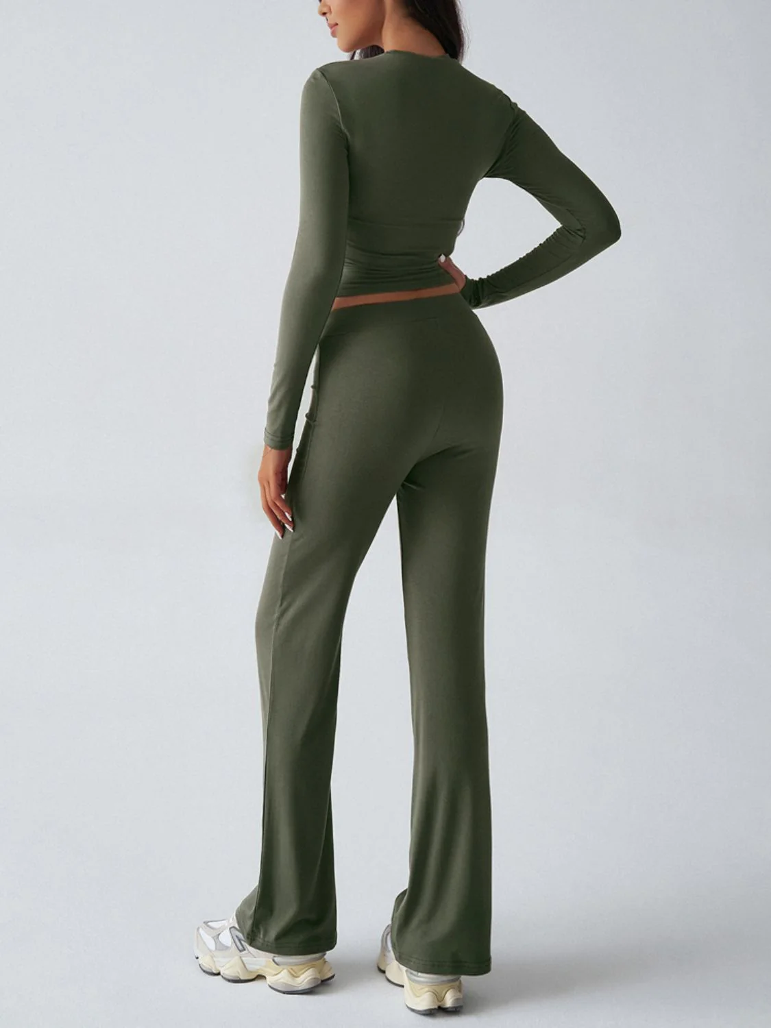 Devine Round Neck Long Sleeve Top and Drawstring Pants Set - Image 9