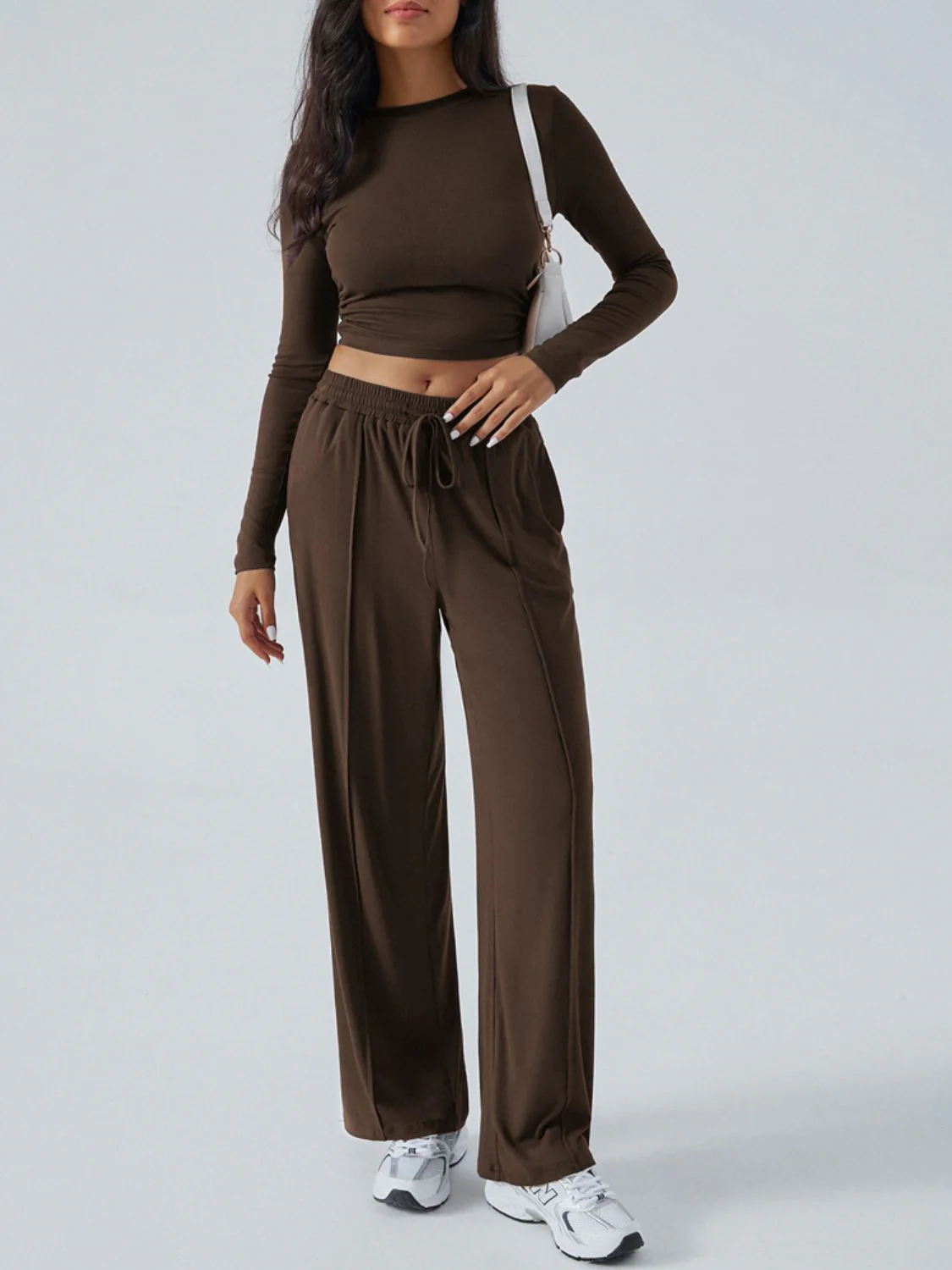 Devine Round Neck Long Sleeve Top and Pants Set - Image 13