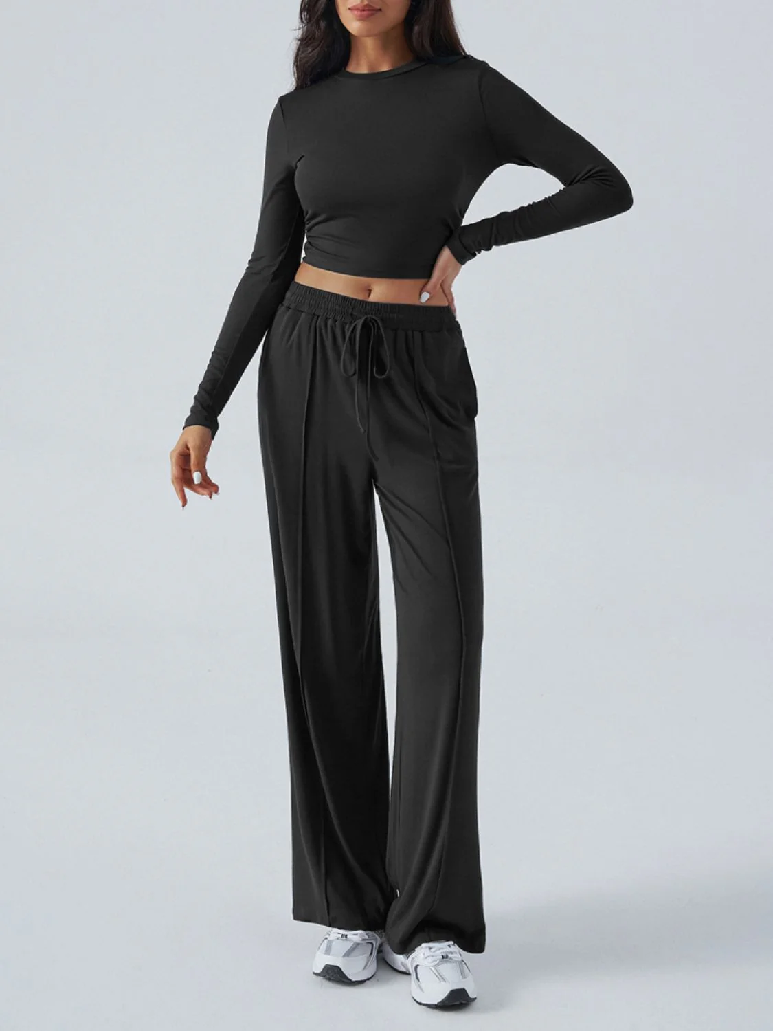 Devine Round Neck Long Sleeve Top and Pants Set - Image 16