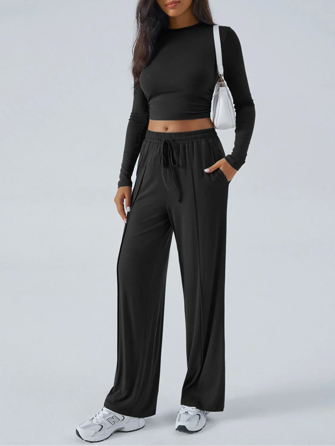 Devine Round Neck Long Sleeve Top and Pants Set - Image 17
