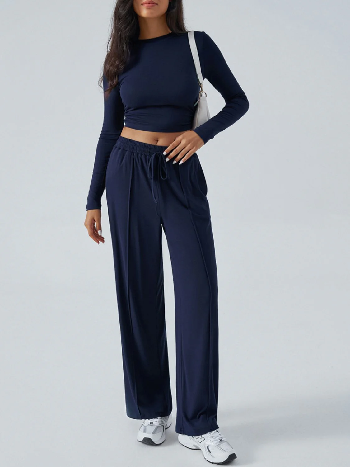Devine Round Neck Long Sleeve Top and Pants Set - Image 21