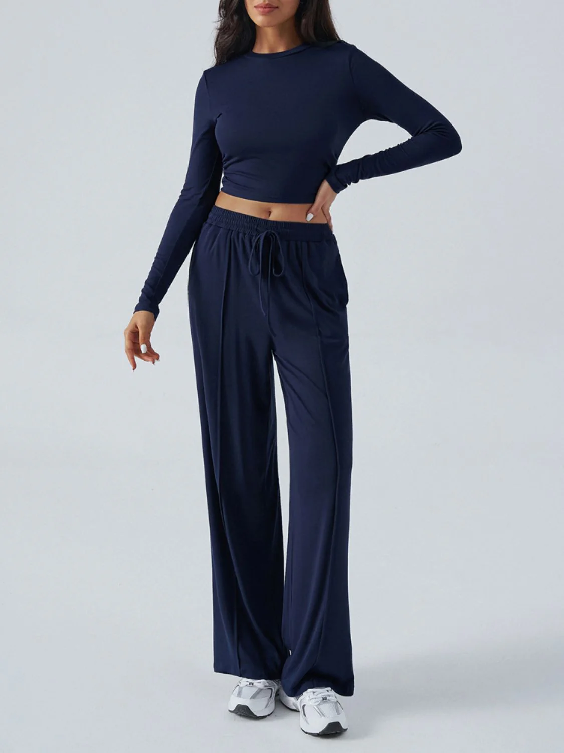 Devine Round Neck Long Sleeve Top and Pants Set - Image 24