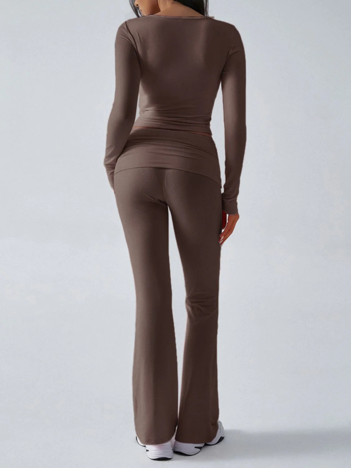Devine Ruched Long Sleeve Top and Pants Set - Image 13