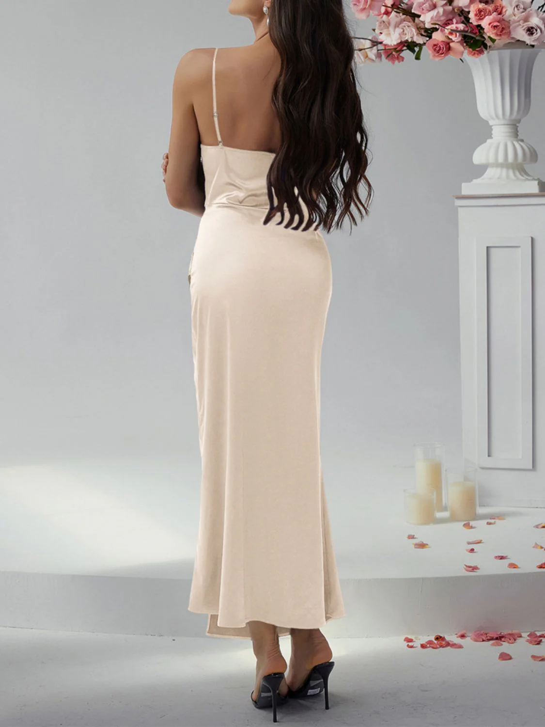 Devine Slit Ruched Maxi Cami Dress - Image 10