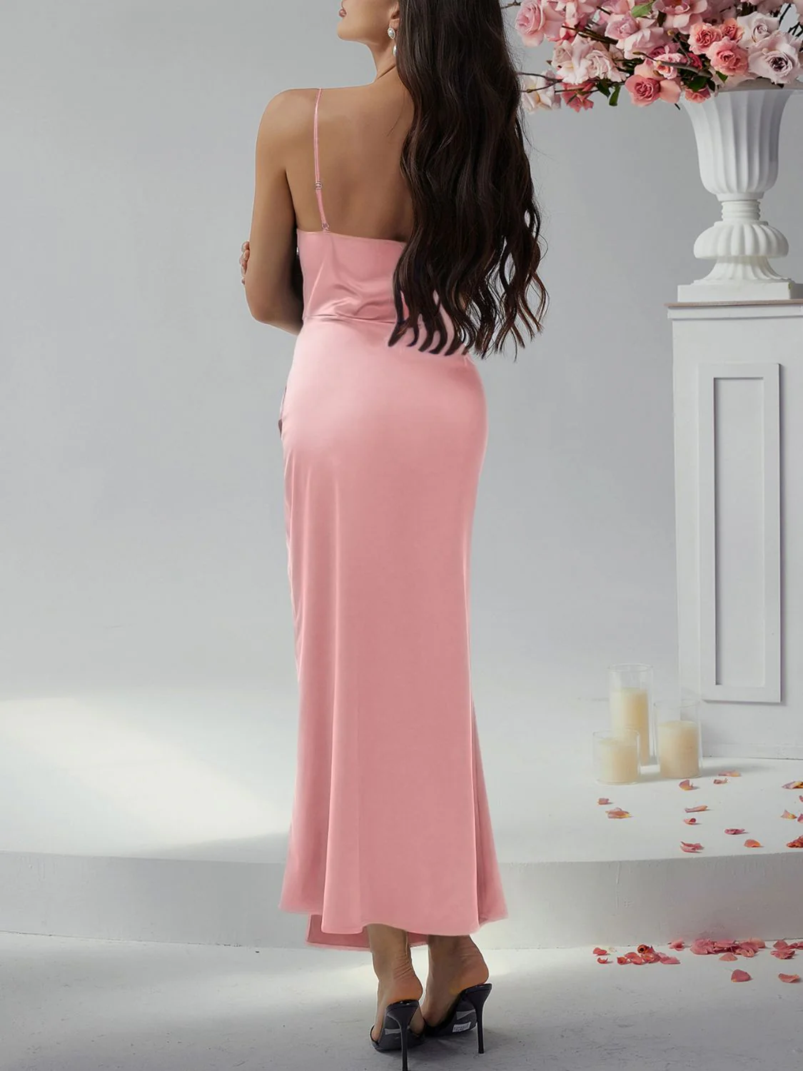 Devine Slit Ruched Maxi Cami Dress - Image 19