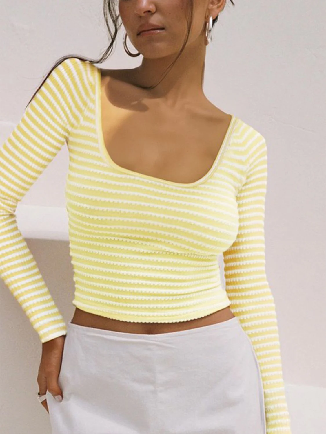 Devine Square Neck Long Sleeve T-Shirt - Image 3
