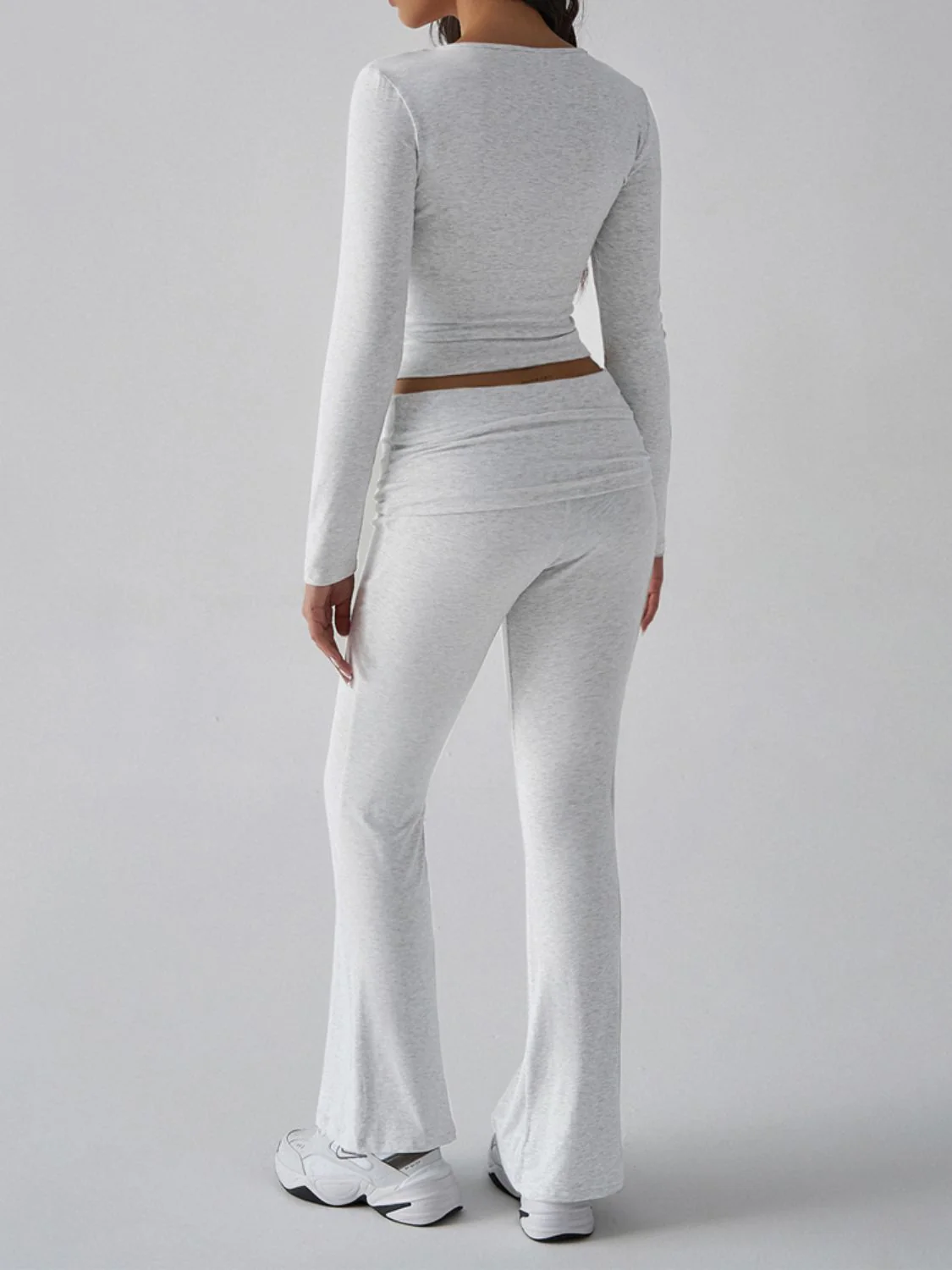 Devine Square Neck Long Sleeve Top and Pants Set - Image 2