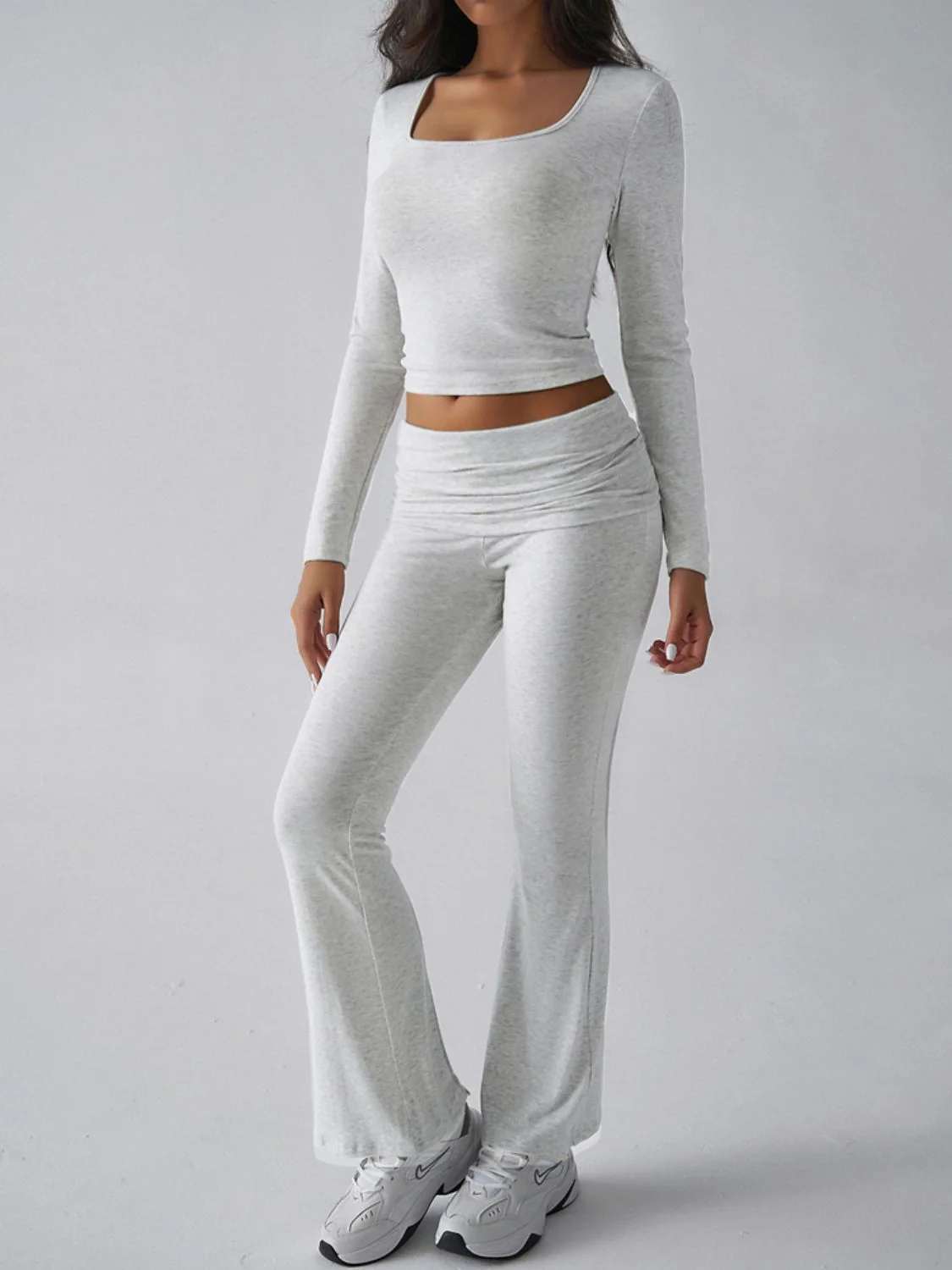 Devine Square Neck Long Sleeve Top and Pants Set - Image 5