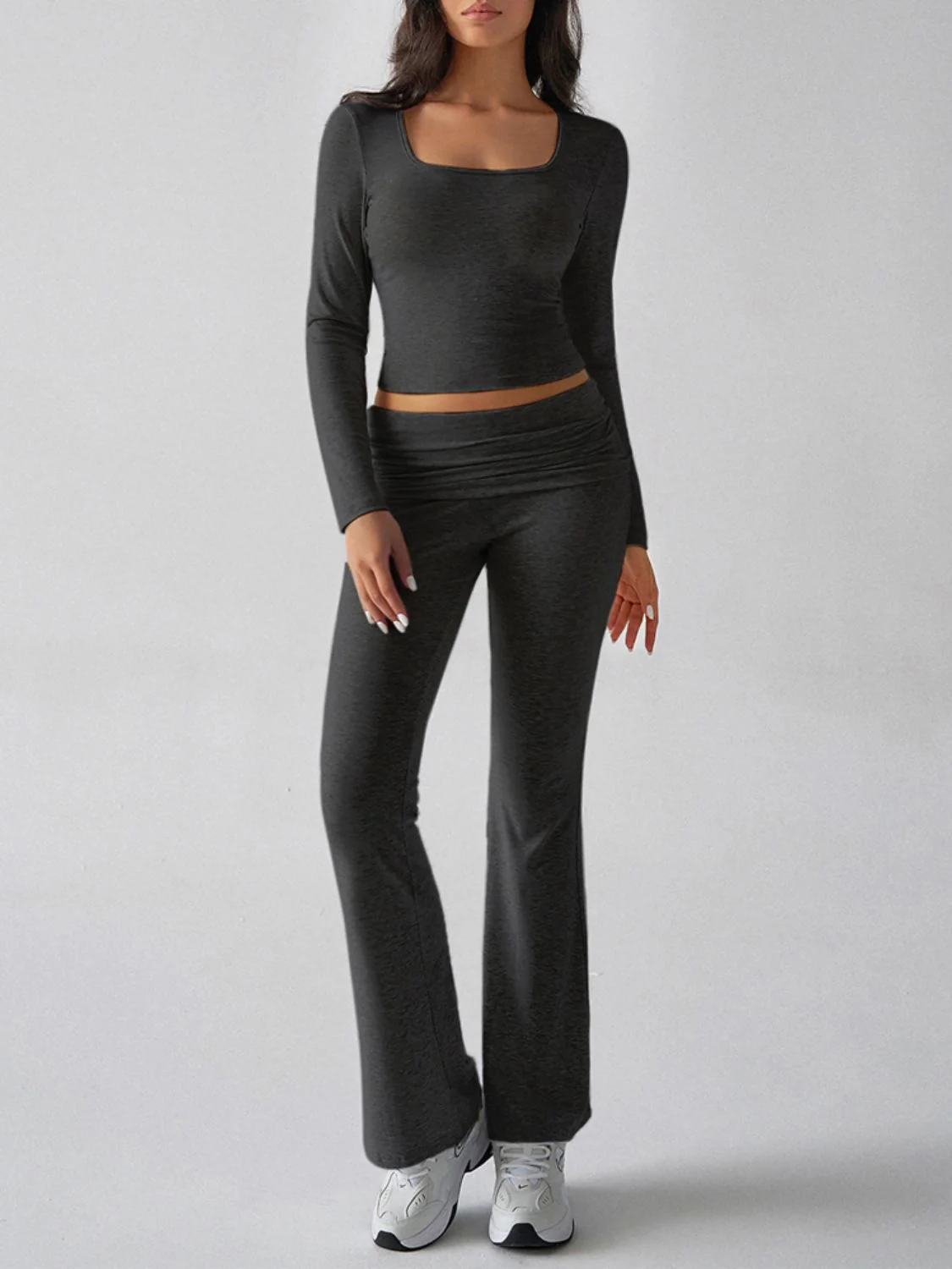 Devine Square Neck Long Sleeve Top and Pants Set - Image 7