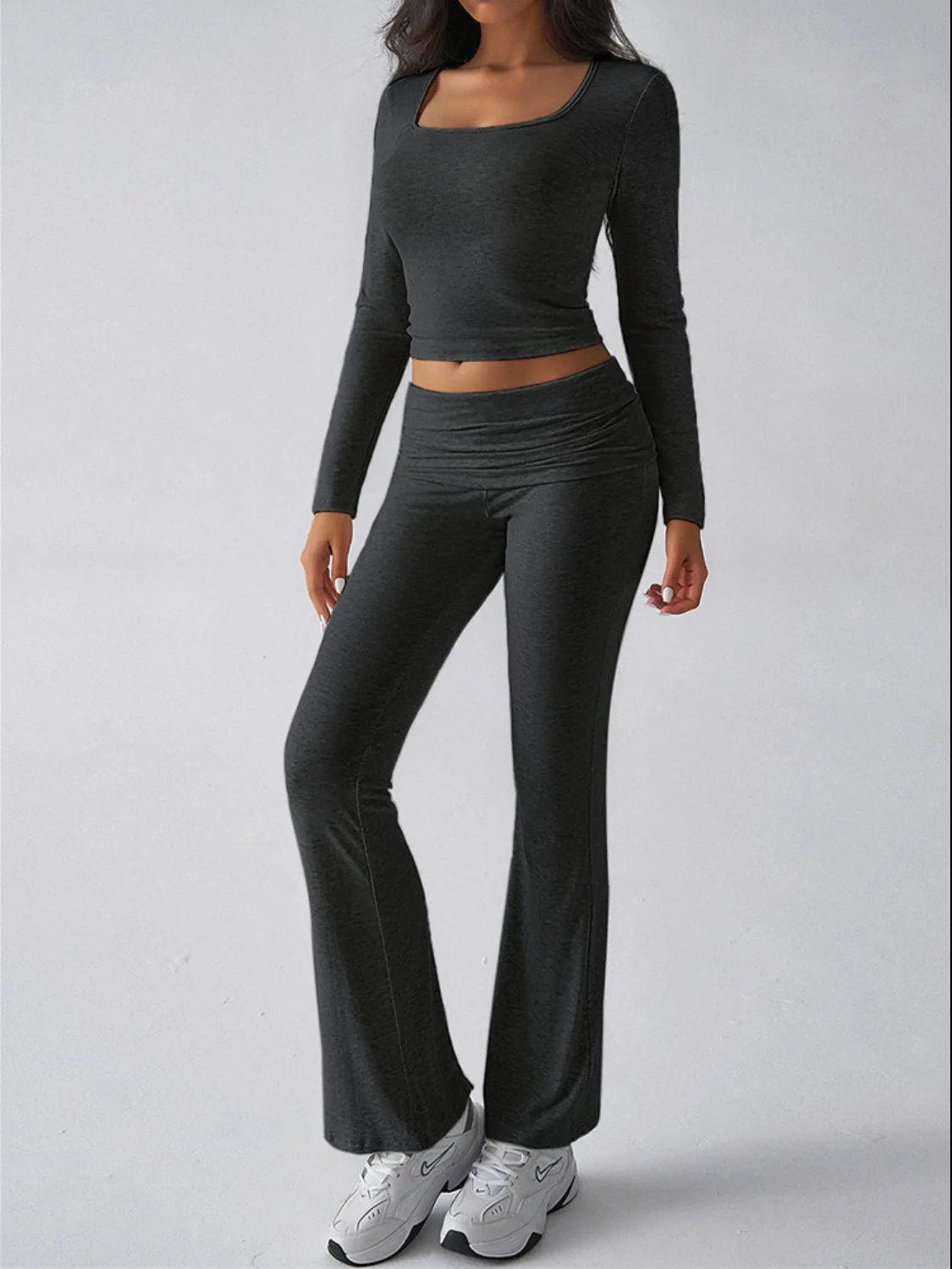 Devine Square Neck Long Sleeve Top and Pants Set - Image 9