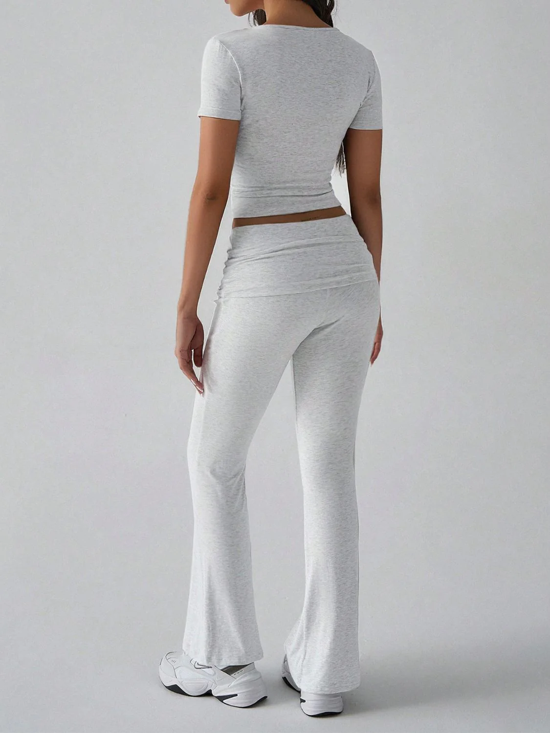 Devine V-Neck Top and Bootcut Leggings Set - Image 13