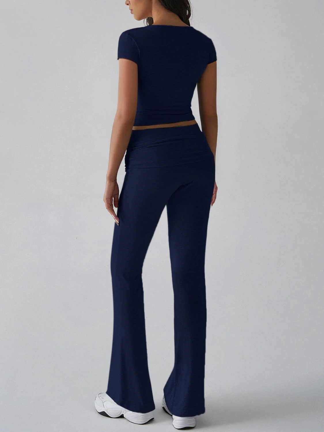 Devine V-Neck Top and Bootcut Leggings Set - Image 19