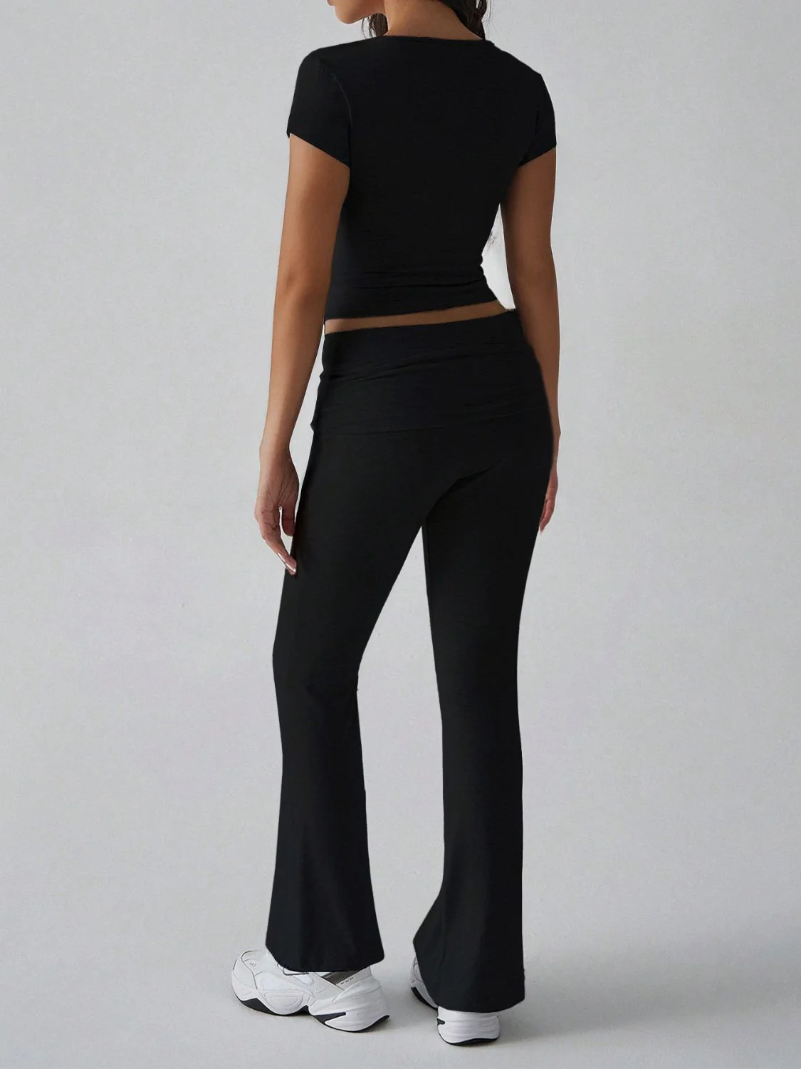 Devine V-Neck Top and Bootcut Leggings Set - Image 8