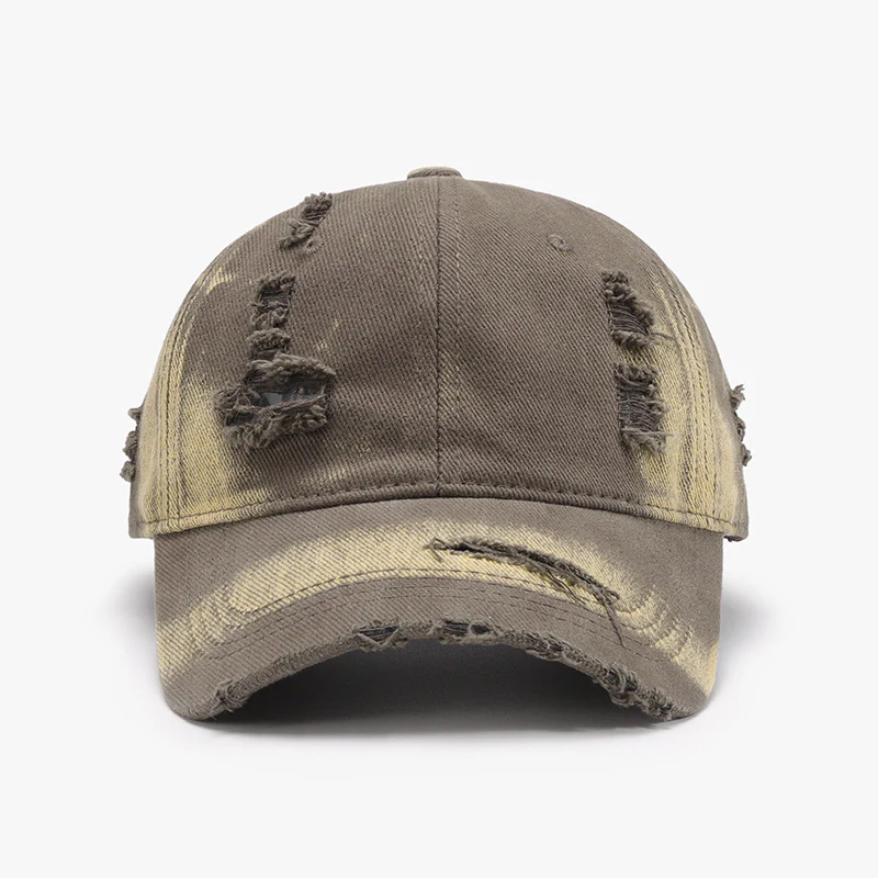 Distressed Adjustable Cotton Baseball Cap - Image 10