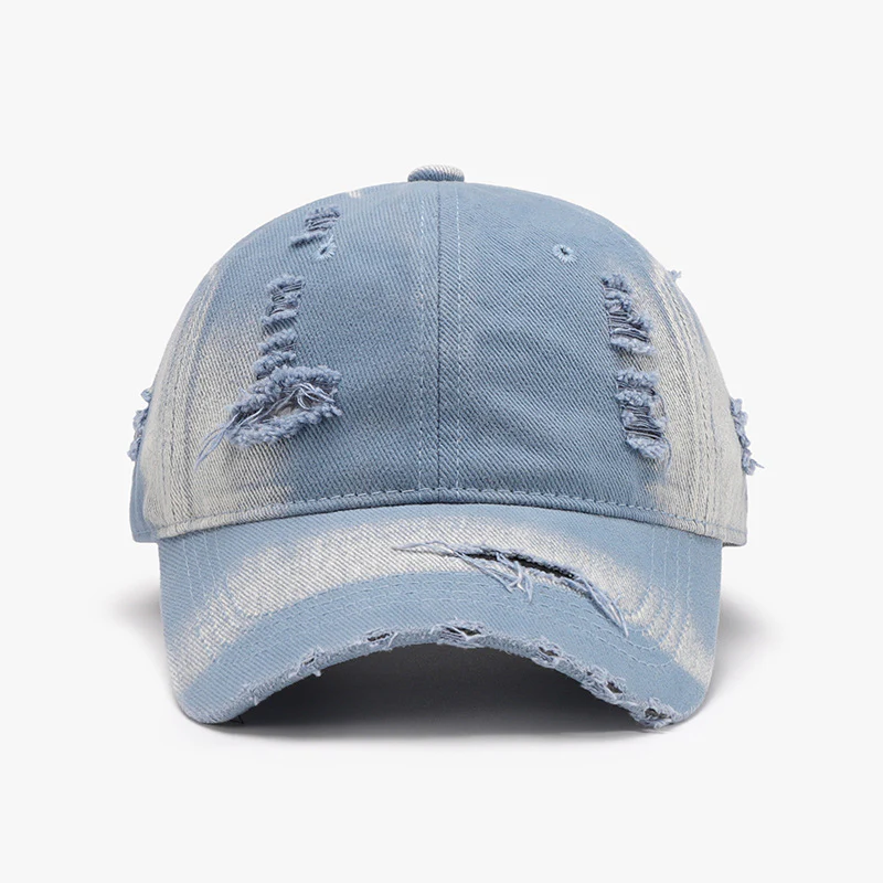 Distressed Adjustable Cotton Baseball Cap - Image 6
