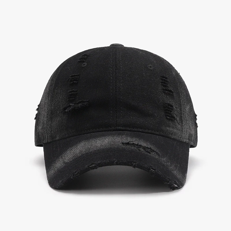 Distressed Adjustable Cotton Baseball Cap - Image 7