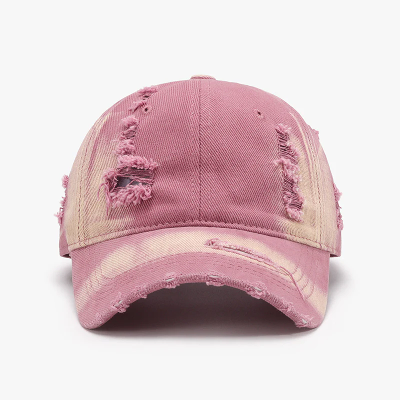 Distressed Adjustable Cotton Baseball Cap - Image 8