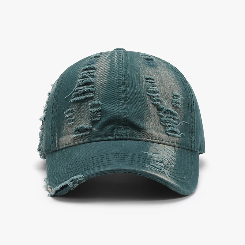 Distressed Adjustable Cotton Baseball Cap - Image 10