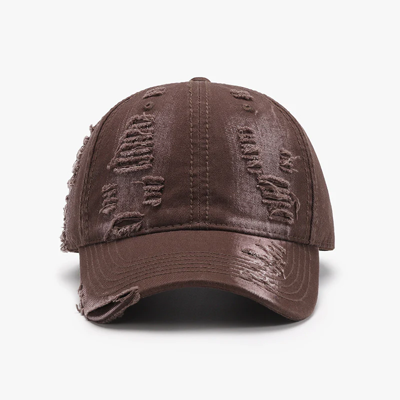 Distressed Adjustable Cotton Baseball Cap - Image 12