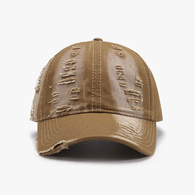 Distressed Adjustable Cotton Baseball Cap - Image 13