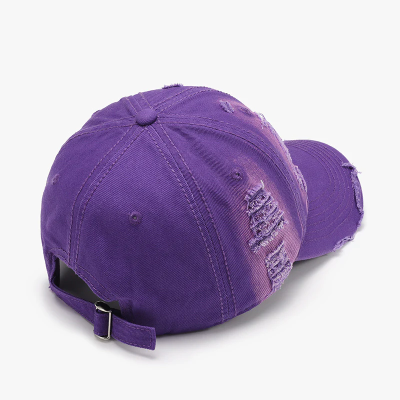 Distressed Adjustable Cotton Baseball Cap - Image 6
