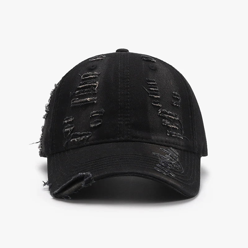 Distressed Adjustable Cotton Baseball Cap - Image 8