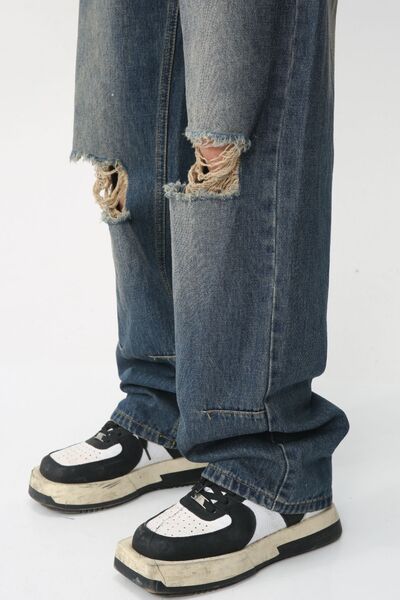 Distressed Jeans with Pockets - Image 4