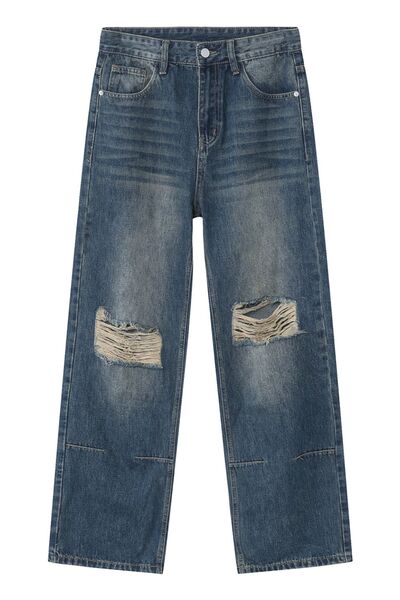 Distressed Jeans with Pockets - Image 5