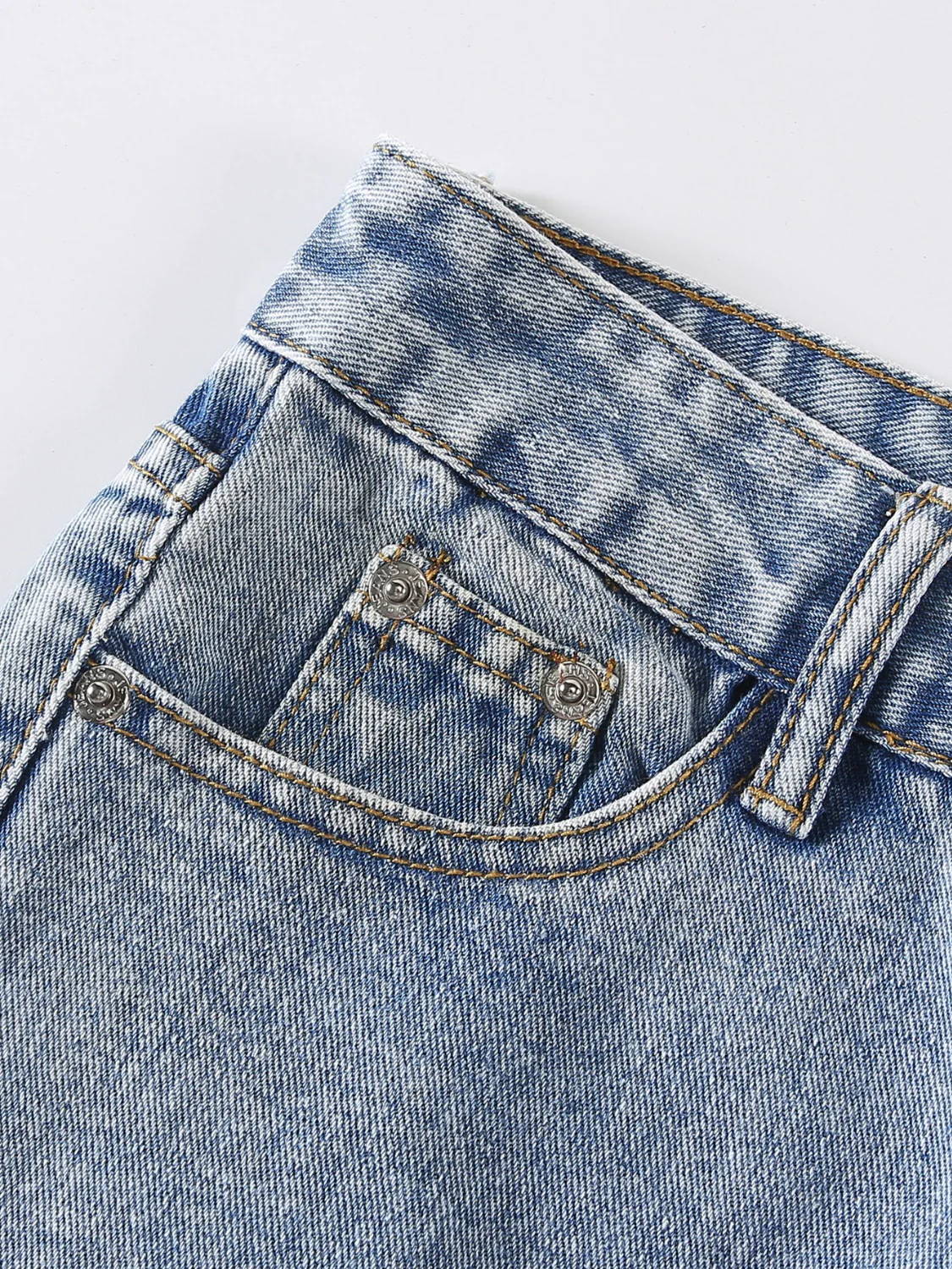Distressed Raw Hem Jeans - Image 2