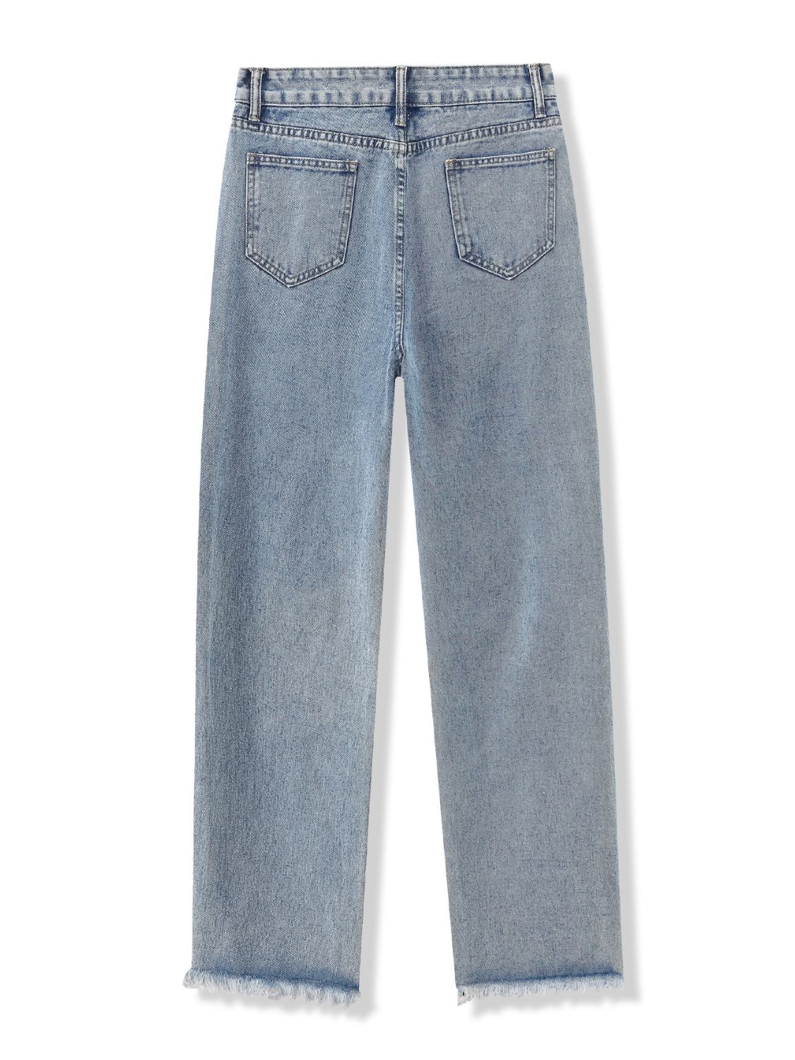 Distressed Raw Hem Jeans - Image 5